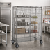 Thumbnail image #2 for Metro Super Erecta Mobile Wire Security Cage, Standard Duty, Stainless Steel Finish, 52-3/4 W x 33-1/2 D x 62 H