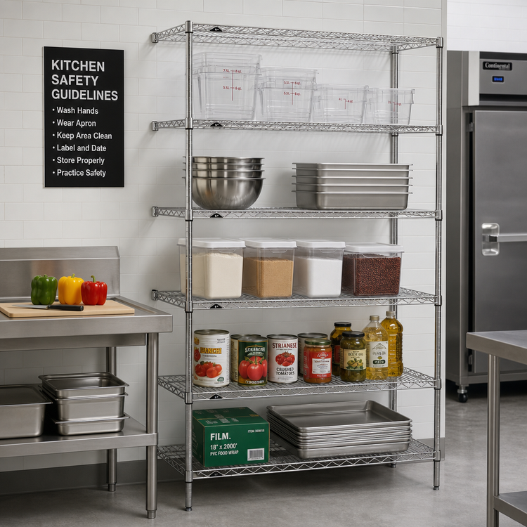 Product image #2 for Metro Super Erecta Brite 5-Shelf Add-On Wire Shelving Unit, 24"W x 18"D x 74"H