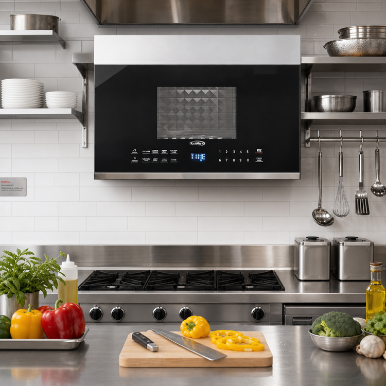 Product image #2 for 1.3 Cu. Ft. Over-the-Range Microwave Oven with 300 CFM Recirculating Vent Hood, 1000W, Stainless Steel
