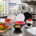 Thumbnail image #3 for Sierrus™ 14.5 oz Black Melamine Rimmed Bowl, 7.5 Inch Diameter