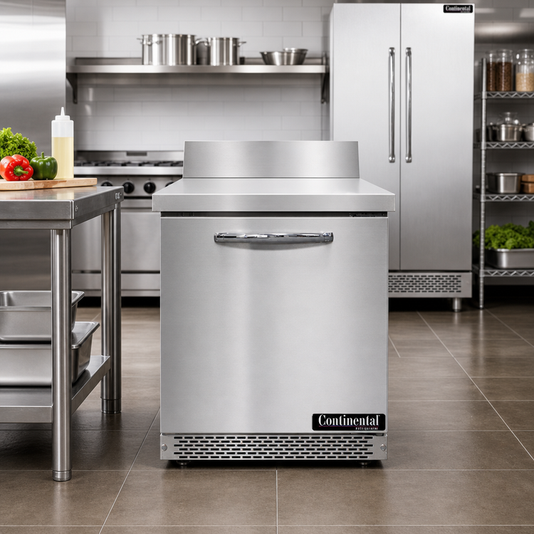 Product image #2 for Continental Refrigerator 27-Inch One-Section Worktop Freezer with Front Breather, 7.4 Cu. Ft., Stainless Steel Top