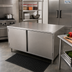 Thumbnail image #2 for BK Resources 72-Inch x 36-Inch Stainless Steel Chef Table Cabinet Base with Hinged Doors