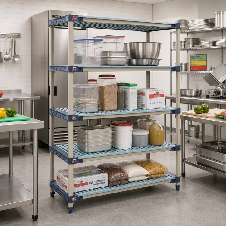 Product image #2 for MetroMax 4 60"W x 24"D x 74"H 4-Shelf All-Polymer Starter Shelving Unit