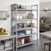 Thumbnail image #3 for Cambro Camshelving Premium 18 x 72 Inch 5-Shelf Vented Shelf Kit, Speckled Gray