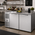 Thumbnail image #2 for 60-Inch Two-Section Reach-In Back Bar Cooler with Stainless Steel Top and Solid Locking Doors