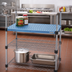 Thumbnail image #2 for QuadPlus Louvered Polymer Shelf Mat with Wire Quad-Adjust Frame, 42 x 24 Inches, Blue
