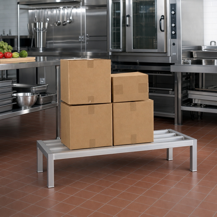 Product image #2 for New Age Heavy-Duty Aluminum Dunnage Rack, 60 x 18 x 12 Inches, 2000 lb Capacity