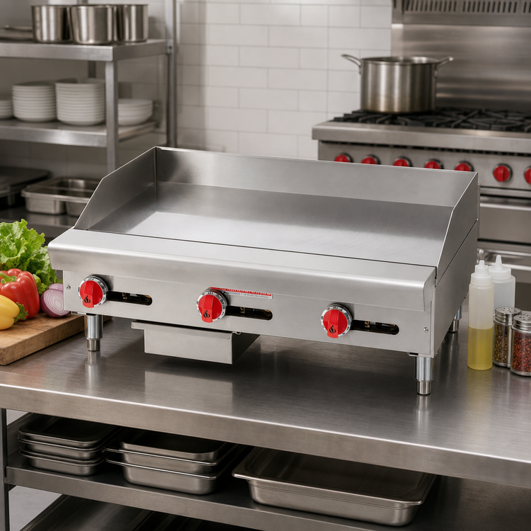 Product image #2 for American Range 36-Inch Countertop Gas Griddle with Smooth Polished Steel Plate