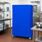 Thumbnail image #2 for Quantum CC246074BNV Wire Cart Cover, 400 Denier Blue Nylon, Velcro Flap, 24 x 60 x 74 Inches