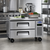 Thumbnail image #2 for Atosa 35-5/8 Inch Wide One-Section Refrigerated Chef Base with Side-Mounted Self-Contained Refrigeration, 4.7 Cu. Ft., Stainless Steel