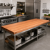 Thumbnail image #2 for Boos Block American Cherry Edge-Grain Kitchen Countertop with Varnique Finish, 120 x 32 x 3 Inches