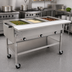 Thumbnail image #2 for Eagle Group 66 Inch Portable Electric Hot Food Table with 4 Dry Wells, Cutting Board, and Open Base