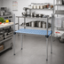 Thumbnail image #2 for Eagle QuadPlus Louvered Blue Polymer Shelf Mat with Chrome Quad-Adjust Frame, 42 x 24 Inches