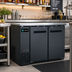 Thumbnail image #2 for Hurakan by Equip.me 48-Inch Narrow Back Bar Refrigerator with 2 Solid Doors, 11.2 Cu. Ft.