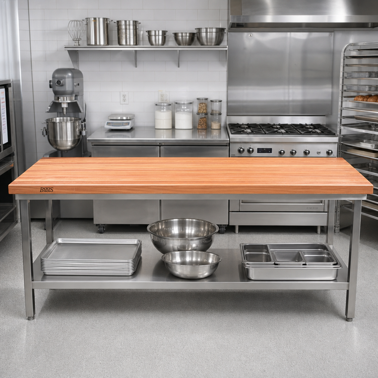 Product image #2 for Boos Block American Cherry Edge Grain Kitchen Countertop, 132 x 30 x 2-1/4 Inches, Varnique Finish