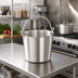 Thumbnail image #2 for Vollrath 16 Quart Tapered Stainless Steel Utility Pail with Handle
