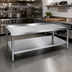 Thumbnail image #2 for John Boos Stallion 60-Inch x 30-Inch Stainless Steel Equipment Stand with Adjustable Undershelf