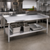 Thumbnail image #2 for John Boos Stallion 60-Inch x 30-Inch Stainless Steel Equipment Stand with Adjustable Undershelf