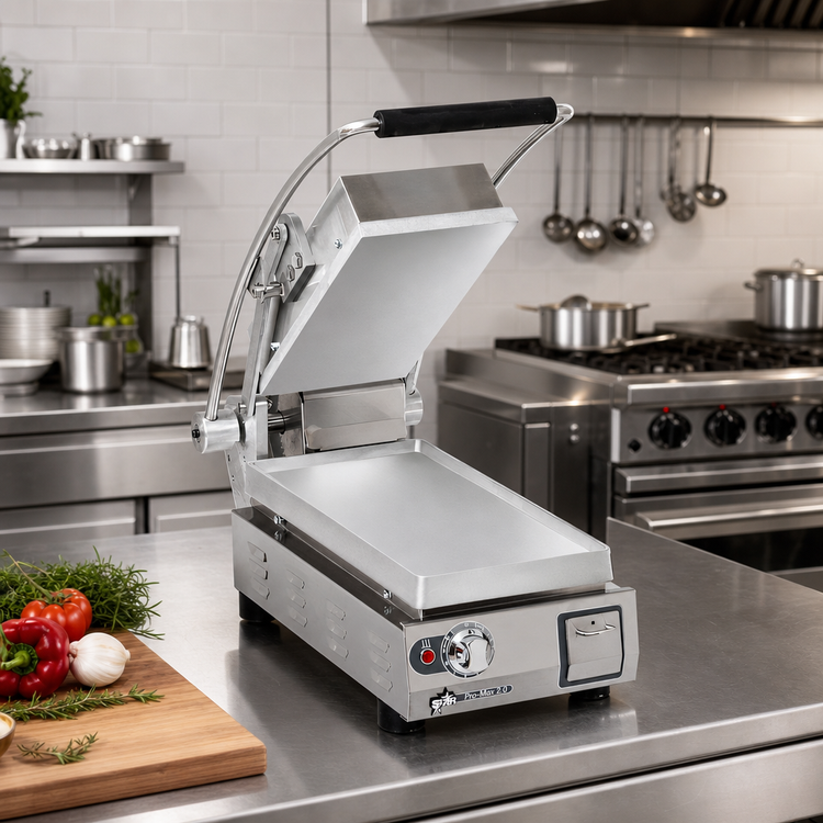 Product image #2 for Star Pro-Max 2.0 7.5-Inch Smooth Aluminum Sandwich Grill / Commercial Panini Press, 230V