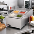 Thumbnail image #2 for APW Wyott RTR-4 Refrigerated Countertop Topping Rail with 4 1/6-Size Pans