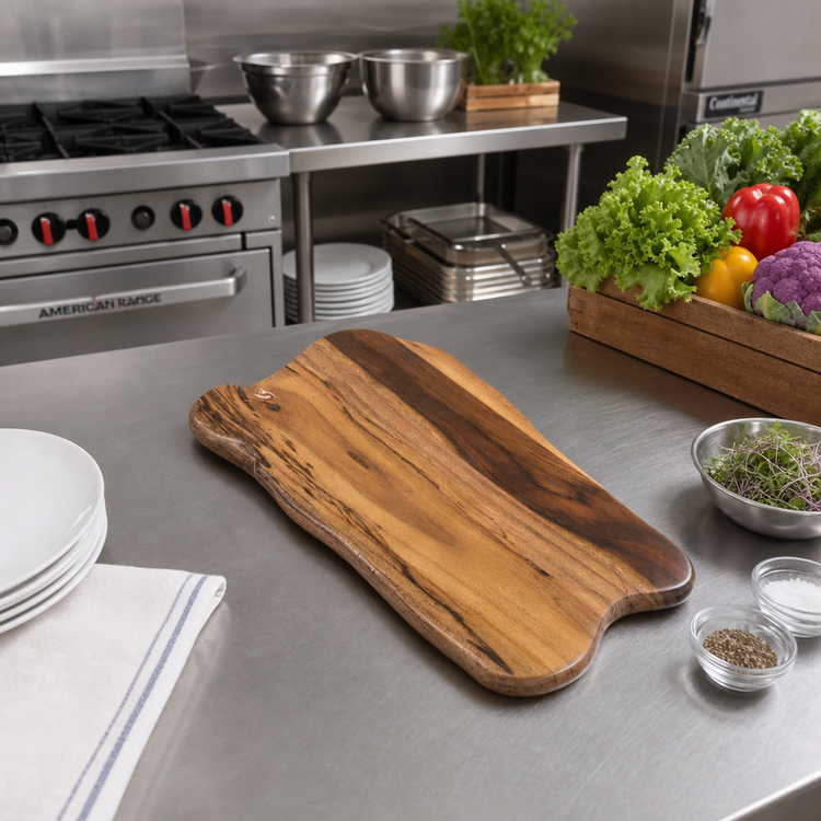 Product image #2 for American Metalcraft Naturals Organic Free-Form Acacia-Pattern Melamine Serving Board