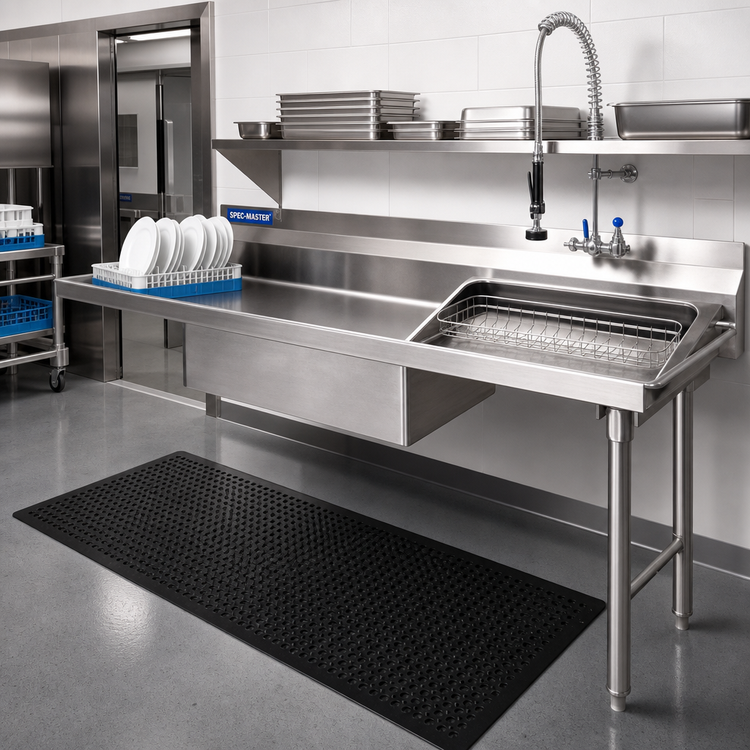 Product image #2 for Spec-Master Straight Soiled Dishtable with Pre-Rinse Sink, Basket Drain, and Right-to-Left Operation
