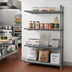 Thumbnail image #2 for Cambro Camshelving Basics Plus 18 x 36 x 84-Inch 4-Tier Vented and Solid Add-On Shelving Unit