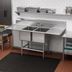 Thumbnail image #2 for Eagle Spec-Master FN Series Two-Compartment Sink with 36-Inch Left Drainboard, 77-1/2-Inch Wide, 14-Gauge Stainless Steel