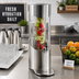 Thumbnail image #2 for Cal-Mil Round 3-Gallon Acrylic Beverage Dispenser with Infusion Chamber, Drip Tray, and Stainless Steel Base