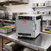 Thumbnail image #3 for Metro HotBlox Narrow 4-Pan Pass-Thru Insulated Holding Cabinet, Countertop/Stacking, Solid Front & Rear Doors