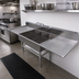 Thumbnail image #2 for John Boos Pro-Bowl 3-Compartment Stainless Steel Platter Sink with Dual 24-Inch Drainboards