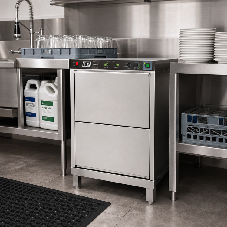 Product image #2 for Moyer Diebel 601HRG 24-Inch Undercounter High-Temp Heat Recovery Glasswasher with Built-In Booster