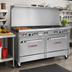 Thumbnail image #2 for Southbend Ultimate 60-Inch Commercial Gas Restaurant Range with 6 Open Burners, 24-Inch Griddle, Convection Oven and Cabinet Base