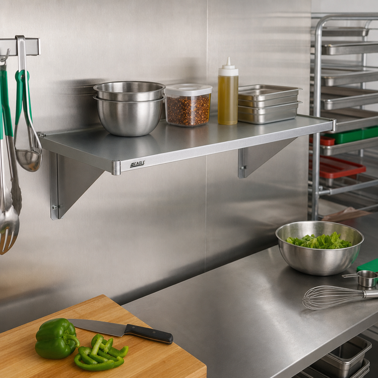 Product image #2 for Eagle Group Solid Galvanized Shelf with Marine Edge, 30 Inch W x 21 Inch D