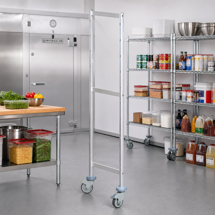 Product image #2 for Fermostock 64-Inch Mobile Shelving Upright, Deep Anodized Aluminum