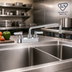Thumbnail image #2 for T&S Brass B-1113 4-Inch Centers Deck-Mount Workboard Faucet with 12-Inch Swing Nozzle