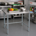 Thumbnail image #2 for BK Resources Open Base Flat Top Work Table, 48 x 24 x 36 Inches, Stainless Steel Top, Galvanized Legs