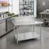 Thumbnail image #2 for John Boos Stainless Steel Sorting Table with 10-Inch Backsplash and Undershelf, 36-7/8 x 30-3/8 Inches