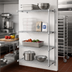 Thumbnail image #2 for Eagle Group 4-Tier Add-On Wire Shelving Unit, 30 x 21 x 63 Inches, Chrome-Plated