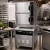 Thumbnail image #2 for Groen HyPlus 2-Compartment 6-Pan Direct Steam Pressureless Steamer with 24-Inch Cabinet Base