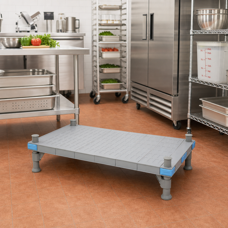 Product image #2 for Quantum Millenia Solid Top Polymer Platform Rack, 60 x 24 x 14 Inches, Gray