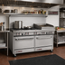 Thumbnail image #2 for Southbend S-Series 60-Inch Gas Restaurant Range with 6 Open Burners, Right-Side 24-Inch Raised Griddle/Broiler, and 2 Standard Ovens