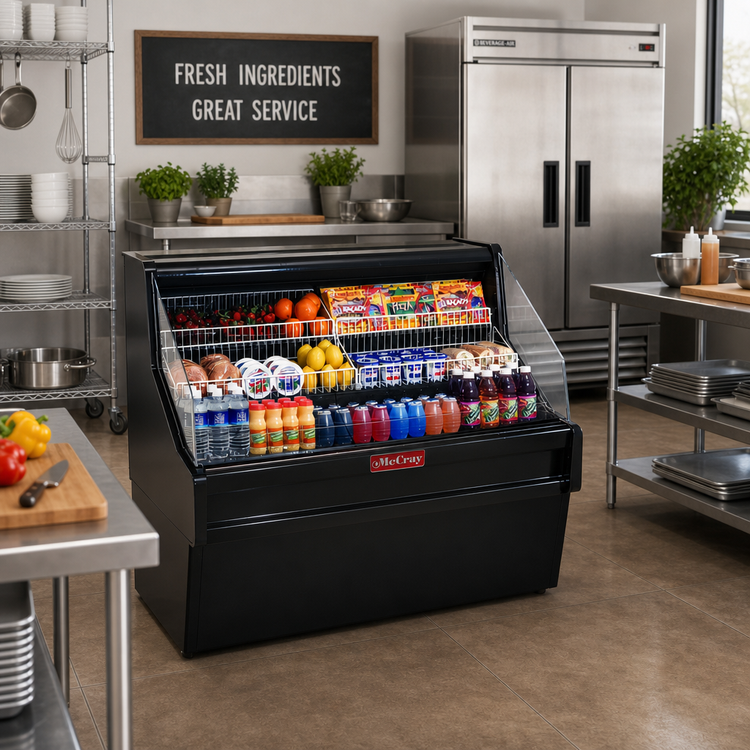 Product image #2 for Howard-McCray Ovation Series 39-Inch Self-Contained Open Merchandiser, 44-Inch High, Black