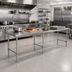 Thumbnail image #2 for Sapphire 108-Inch x 14-Inch 18-Gauge 430 Stainless Steel Open Base Work Table