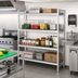 Thumbnail image #2 for Fermostock 4-Tier Starter Shelving Unit with Removable Polymer Inserts, 68W x 22D x 71H, Stationary, Gray