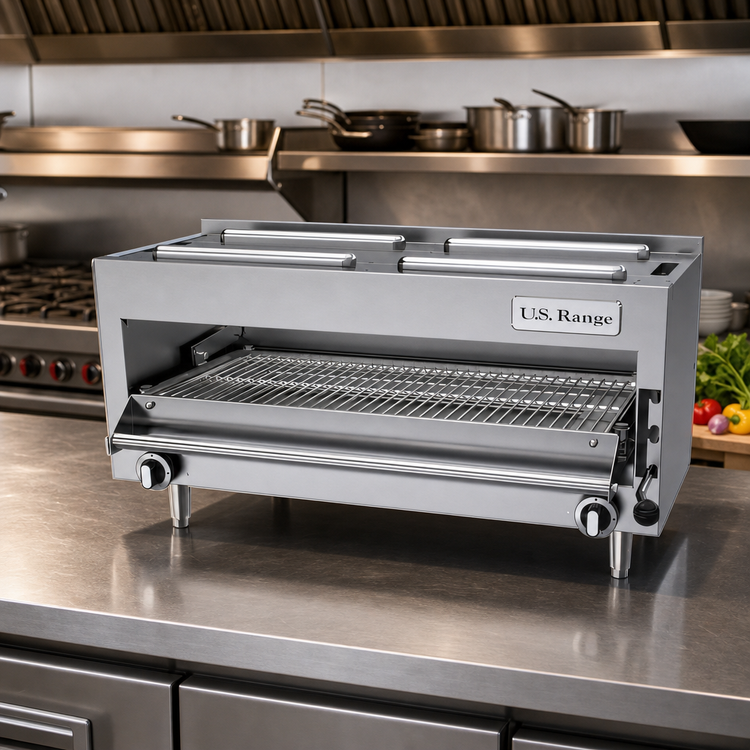 Product image #2 for US Range U Series Countertop Infrared Gas Salamander Broiler, 34-Inch Wide, 40,000 BTU