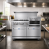 Thumbnail image #2 for CookRite 60-Inch Commercial Gas Range with 6 Burners, 24-Inch Griddle/Broiler and 2 Standard Ovens, LP Gas