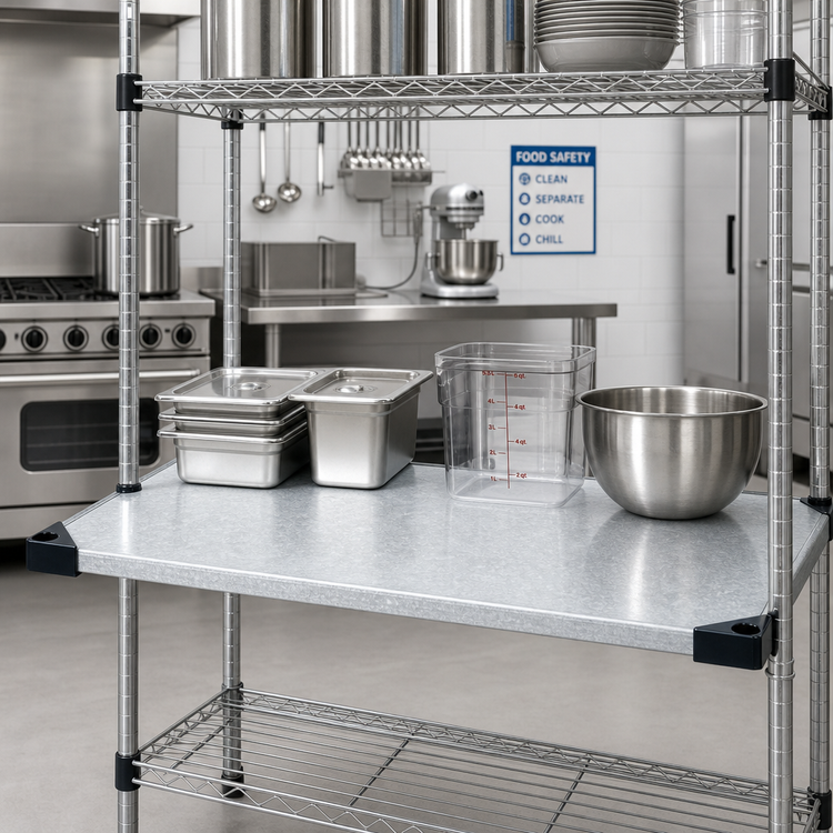 Product image #2 for Quantum 36 Inch Wide x 21 Inch Deep Solid Galvanized Steel Shelf