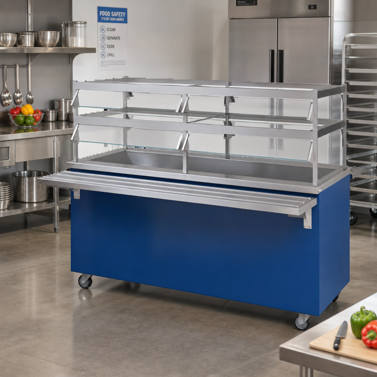 Product image #2 for Dinex Reflections Ice Cooled Mobile Food Unit, 2-Pan Capacity, 36 x 30 x 36 Inches