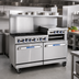 Thumbnail image #2 for Imperial Pro Series 60-Inch Commercial Gas Restaurant Range with 4 Open Burners, 36-Inch Griddle, Standard Oven, Open Cabinet and Backriser Hi-Shelf